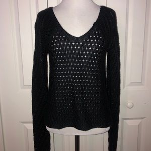Loose Knit Black Sweater - XS - Never Worn